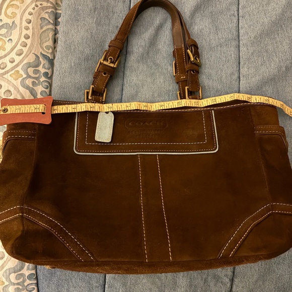 Coach Chocolate Brown Suede Tote Bag - Picture 6 of 6